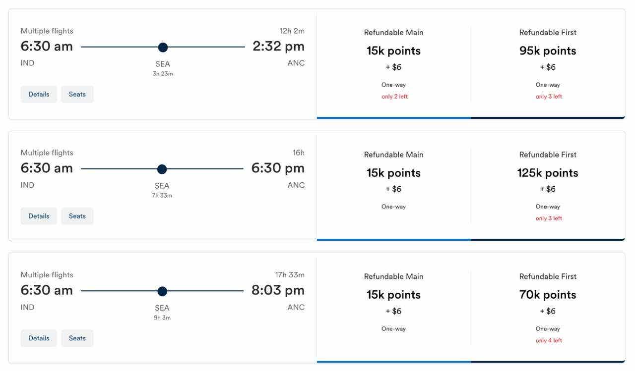 Screenshot displaying redemption options